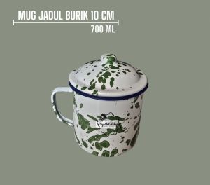 mug lurik jadul/gelas jadul/mug enamel