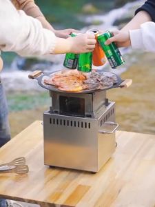 Smokeless firewood for household use - Portable strong fire - New rural wood fire portable outdoor gasification stove - Firewood material