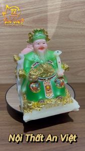 Bộ Tượng Thần Tài - Thổ Địa Phú Quý [Hợp Mệnh MỘC] - Cao 15cm - TD2513 - Nội Thất An Việt