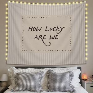 VIKAMA Retro Học Viện Phong Cách Đơn Giản Tấm Thảm Treo Tường Ins Gió Trang Trí Cho Phòng Khách Phòng Ngủ Ký Túc Xá Sợi Polyester