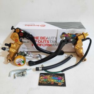 Handle Master Rem Nssn Izumi New Silver-Gold-Blue-Red 1Set Kiri Kanan + 1Tabung Dan Dudukan Spion Universal Matic Bebek Genio/ F1zr/ Ninja R RR 150/ Vixion/ Rx King/ Mx 135/ Satria Fu/ Scoppy/ Beat/ Vario/ Mio/ Aerox/ Sonic/ Tiger/ Gsx Dll