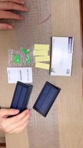 Solar Wall Lights 4 LED Solar Fence Ambient Lights Outdoor Waterproof Solar Deck Lights Wall Lights for Fence Post Yard Pathway