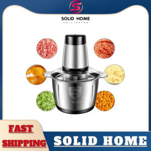SOLID HOME  Stainless Steel Electric Meat Mincer Food Processor Electric Meat Grinder Household Food Chopper