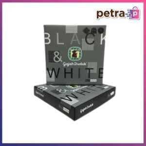 [100% ORIGINAL] Kain Pelikat Mangga Gold Black and White (Standard - 4000 Benang)