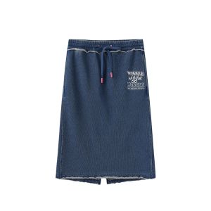Wiggle Wiggle | 3D Embroidered Denim Skirt