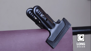 Kẹp phông nền chụp ảnh sản phẩm bằng kim loại bọc nhựa mềm bản rộng 8cm