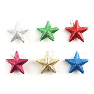 (6ชิ้น/ถุง) 7.36ซม. ต้นหอมสีสันสดใสโคมต้นคริสต์มาสดาวสีชมพูที่จับคู่ความรู้สึกออกแบบ