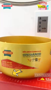 NỒI ANOD SUNHOUSE SH6634 - Không dùng trên bếp từ Anod cao cấp Chống bám bẩn