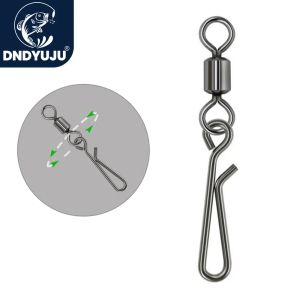 10-30Pcs Fishing Swivels Snap Fishing Rolling Swivel Barrel Snap lures Connector Saltwater Fishing Clip Snap Trolling Tackle