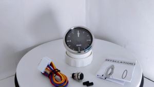 KUS 52mm 2Inch Car Boat Motorcycle Universal Clock Meter Clock Gauge 12-Hour with Red Backlight