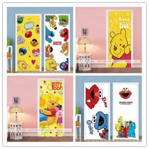 Chống Thấm Nước Hoạt Hình Winnie The Pooh Miếng Dán Cửa Toàn Bộ Tấm Cho Cửa Gỗ Phòng Trẻ Em Đổi Mới Sáng Tạo Trang Trí Phòng Ngủ