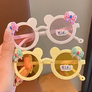 WW017A Kacamata Fashion Anti Radiasi Kacamata Anak Mouse Pita Imut Sunglasses