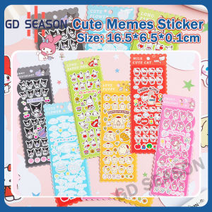 Cute Kuromi Melody Memes Sticker Sanrio Cartoon Phone Case Decorative Sticker