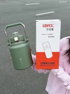 Bình Nước Giữ Nhiệt Bằng Thép Không Gỉ Dung Tích Lớn 1500ML Cốc Thể Thao Cách Nhiệt Kép Bình Đựng Nước Di Động Ngoài Trời
