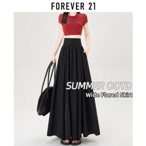 Forever21 | High Waist Pleated A-Line Skirt