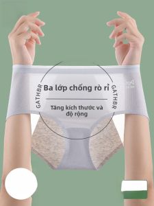 Quần lót nữ MiiOW cotton lụa băng cạp vừa chống thấm tam giác