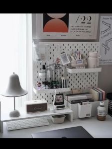 Pegboard để bàn Phụ kiện chứa đồ treo lên bảng pegboard tối ưu không gian Giá Để Điện Thoại Trên Pegboard Khay Chứa Đồ 6 Ngăn Tiện Lợi - Lazada