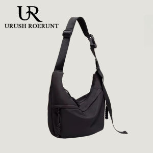 UR Large Capacity Nylon Crossbody Bag Womens Commuter Shoulder Bag Tote Bag Stylish Versatile Lightweight Pure Color Casual