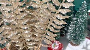 Christmas Tree Leaves 18.5\" Glitter Artificial Flower Bouquet: A Comprehensive Guide