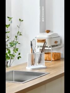 Art Living Cutlery Holder Utensils Drainer Chopsticks Spoon Fork Holder Kitchen Organizers PET Tableware Holder