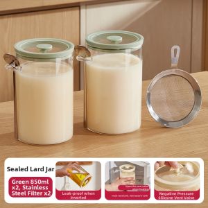 YYIEDERNG | Heat-Resistant Refrigerator Safe Glass Container with Lid and Spoon