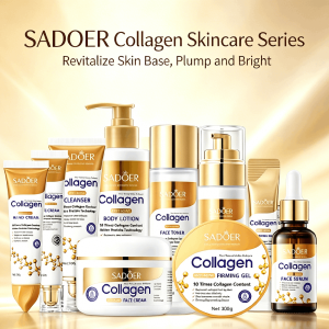 SADOER Collagen Anti Wrinkle Skincare Set Deeply Moisturizing Formula Moisturizing Firming Reduce Fine Lines Eye Cream Skin Care
