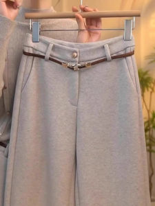 MEITESIJIAONU | Wool Wide-Leg Trousers Straight Loose Warm
