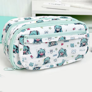 Takara Tomy | Hatsune Miku Pencil Bag Cartoon High-looking Large-capacity Multi-layer Stationery Bag Student Stationery Bag Pencil Storage Bag