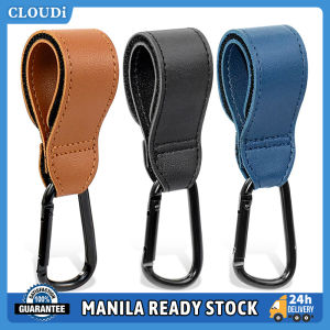 Baby Bag Stroller Hook Wheelchair Pram Carriage Bag Hanger Accessories Pram 360° Rotatable Cart Organizer Shopping Bag Clip PU Leather Car Seats Chairs Wheelchair Clips Stroller Hooks