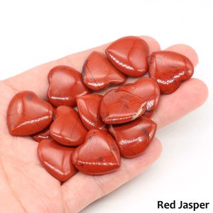 20mm Heart Shape Stones Natural Crystal Amethyst Agate Love Hearts Mineral Healing Gemstones Gravel Specimen Home Decoration