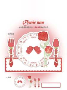 Cloud Grain Creative Dining Plate Anime Mascot Display Stand Badge Original Design Twice-dimensional Fandom Collectible Item