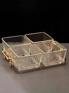 Partitioned Glass Fruit Plate Dish