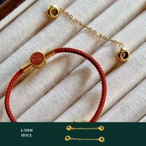 【PETALS_STYLED】 Stainless Steel Charm Safety Lock Stopper Gold Plated For Bracelet CNY Couple Lucky Gift