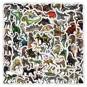 100 Sticker Dinosaur Kỷ Nguyên Đá Mới Hành Lý Skateboard Máy Tính Trẻ Em Giải Thưởng Dán Nhãn LSBC-1508 Văn Phòng Phẩm