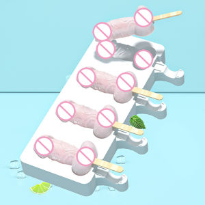 SHENHONG Penis Design Silicone Popsicle Molds Ice-lolly Mould Dick Ice Cube Tray Ice Cream Forms Summer Cold Drink Tools