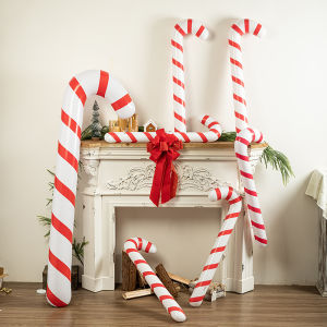 180cm Inflatable Christmas Candy Canes for Xmas Indoor Outdoor Home Decoration Tree Hanging New Year Party Supplies Kids Gift