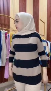 SWEATER RAJUT WANITA KOREAN STYLE TOPS OVERSIZE - GEMMA KNIT TOPS