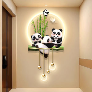 Nordic Creamy Panda Entrance Corridor Wall Decor