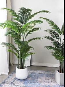 DAUN PALEM PLASTIK DAN POT 65-110CM 24DAUN pohon artificial Bunga Plastik DAUN PALEM JUMBODAUN ARTIFICIAL DAN PALSU DAUN PLASTIK DEKORASI TANAMAN HIAS MURAH