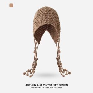 Winter Fashion Handwoven Tassel Hat Ladies Fashion All Kinds of Warm Bag Head Hat