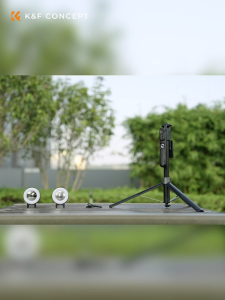 K&F CONCEPT MS-51Smart Face Tracking Selfie Stick with Two Round Fill Lights for Vlogging