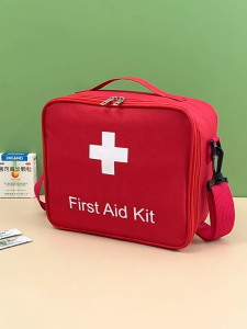 Large Capacity Crossbody Medical Kit Family Medicine Storage Bag Oxford fabric material  Portable First (Only the bag)