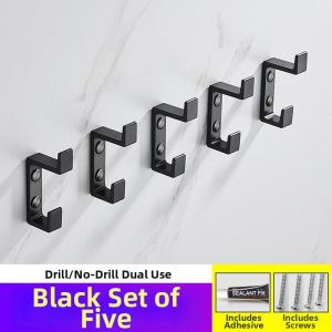 Colored Space Aluminum Single Hook No Drilling Required