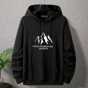 150.00kg plus Size Hooded Sweatshirt Mens Autumn and Winter New Arrival Plus Size Casual Loose Easiest for Match Cotton Base Shirt