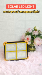 1000w LED Solar Flood Light 4 Modes Rechargeable Battery Waterproof Outdoor Camping Work Light