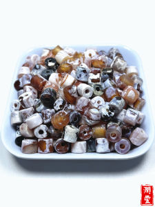 Pure Natural Milk Skin Agate Straight Cut Bucket Beads Spacer Star Moon Diamond Bracelet Necklace Clavicle Chain Cultural Play Bead String