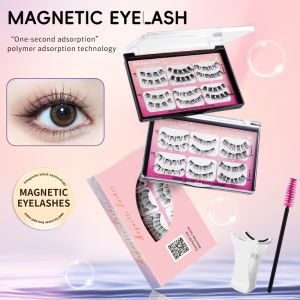 Magnetic Suction False Eyelashes 3 Pair Combination Large Capacity 4 Magnetic suit Natural Long Thick Party