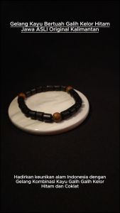 Gelang Kayu Bertuah Galih Kelor Hitam ASLI Jawa Original