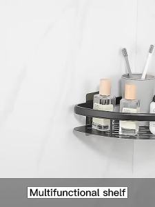 Space Aluminum Bathroom Stainless Organizer Storage Shelf Rack Corner