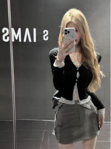 เสื้อยืดแขนยาวทรงเข้ารูปสำหรับผู้หญิง ฤดูใบไม้ร่วง ฤดูใบไม้ผลิ ฤดูใบไม้ร่วง ฤดูหนาว ทรงเข้ารูป แขนยาว ปกติ เสื้อผ้าทำงาน